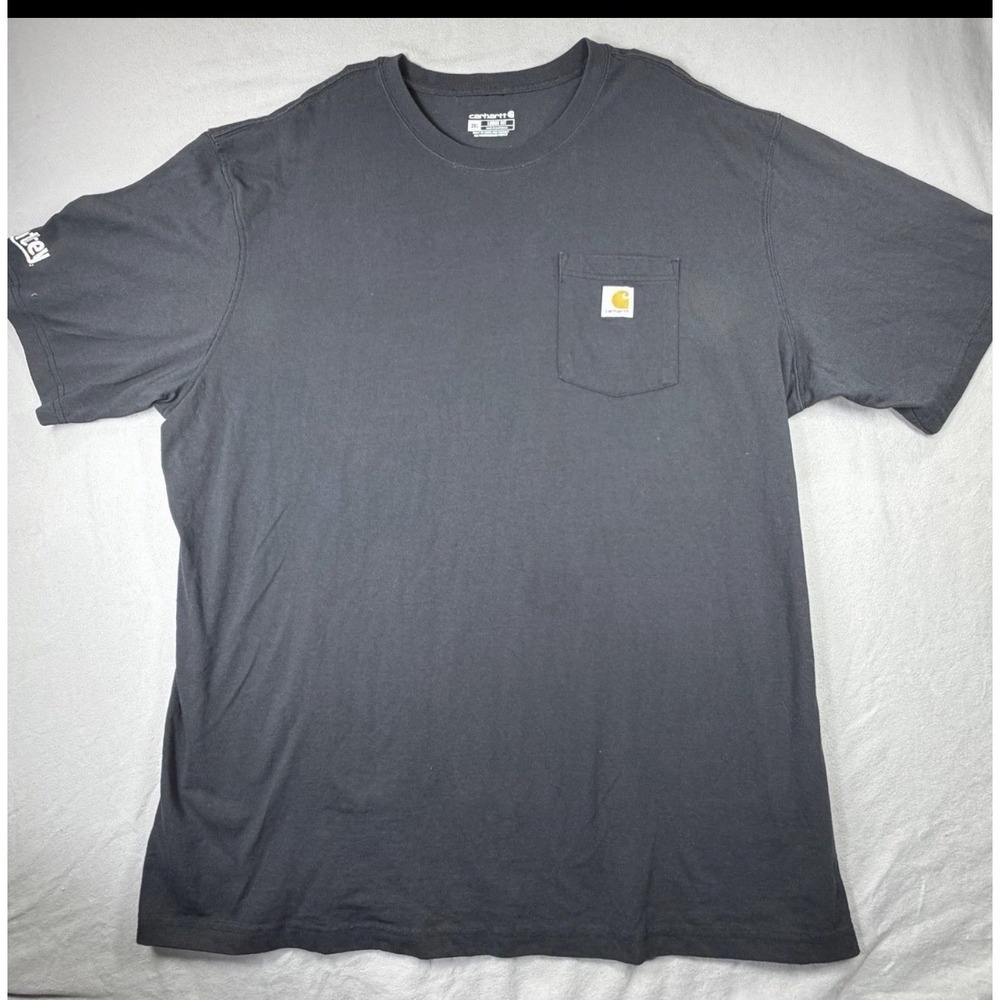Carhartt Pocket T Shirt Mens 3XL Black Workwear Heavyweight Logo‎ Tee